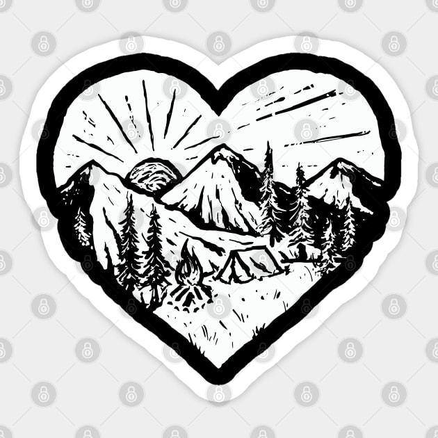 I Love Camping Sticker by quilimo